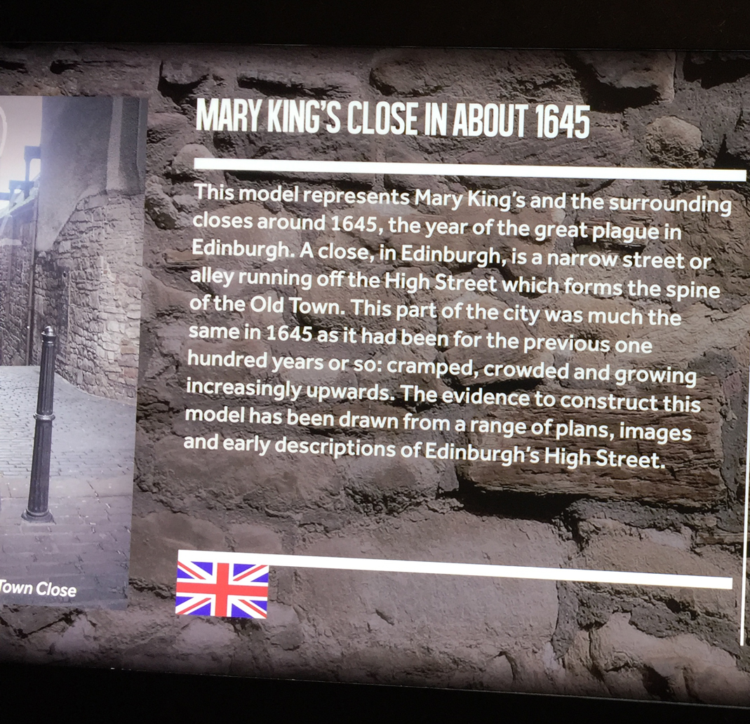 Mary King's Close Plaque