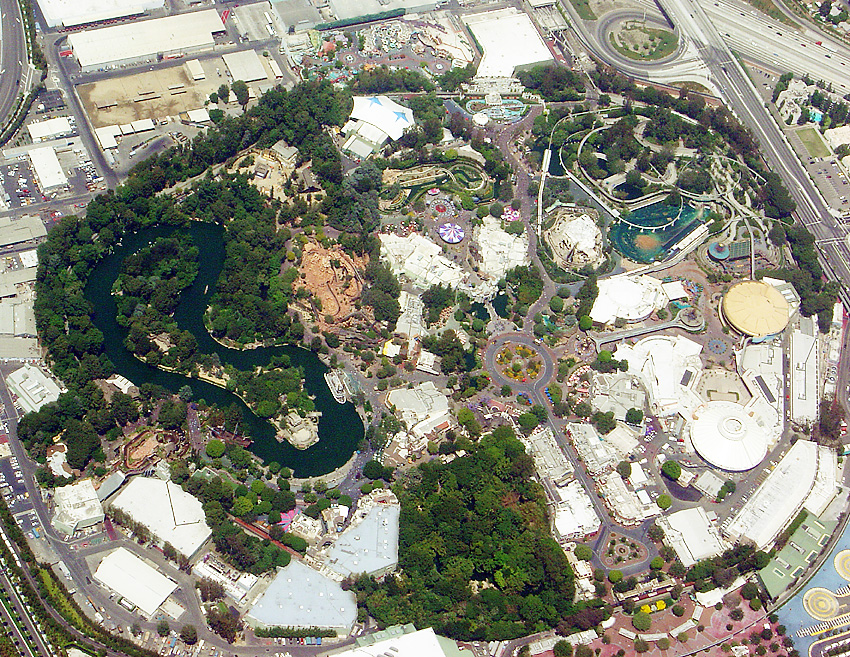 Disneyland Anaheim aerial view