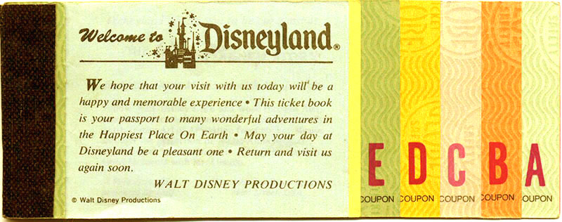 Disney Ticket Book